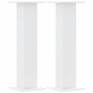 vidaXL Soportes de plantas 2 uds madera ingenier&iacute;a blanco 30x30x95 cm