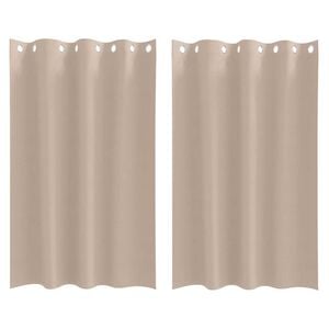 vidaXL Cortinas Opacas con Anillas 2 pcs Taup&eacute; 175 x 140 cm Poli&eacute;ster