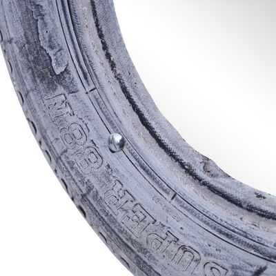 vidaXL Espejo de caucho de neumático reciclado blanco 50 cm