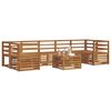 vidaXL Juegos de sof&aacute;s 8 pcs Natural Madera de Acacia S&oacute;lida