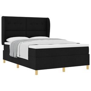 vidaXL Cama con Somier y Colch&oacute;n Gris Oscuro 90x190 cm de Tela Negro