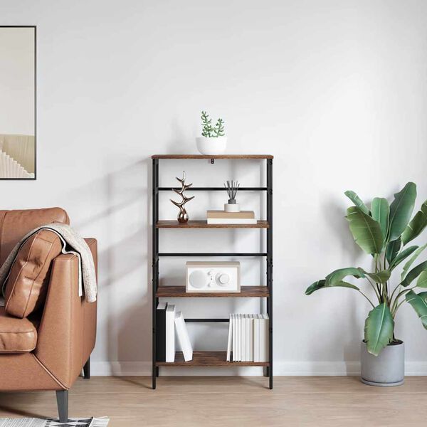 vidaXL Estante de libros Roble ahumado 60 x 29,5 x 115 cm