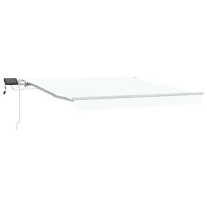 vidaXL Toldo retr&aacute;ctil Blanco 350 x 250 cm Tela y Aluminio