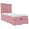 vidaXL Estructura de cama otomana colchones terciopelo rosa 100x200cm
