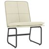 vidaXL Sill&oacute;n de cuero sint&eacute;tico color crema 54x75x76 cm