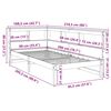 vidaXL Cama con estanter&iacute;a sin colch&oacute;n madera maciza de pino 90x190 cm
