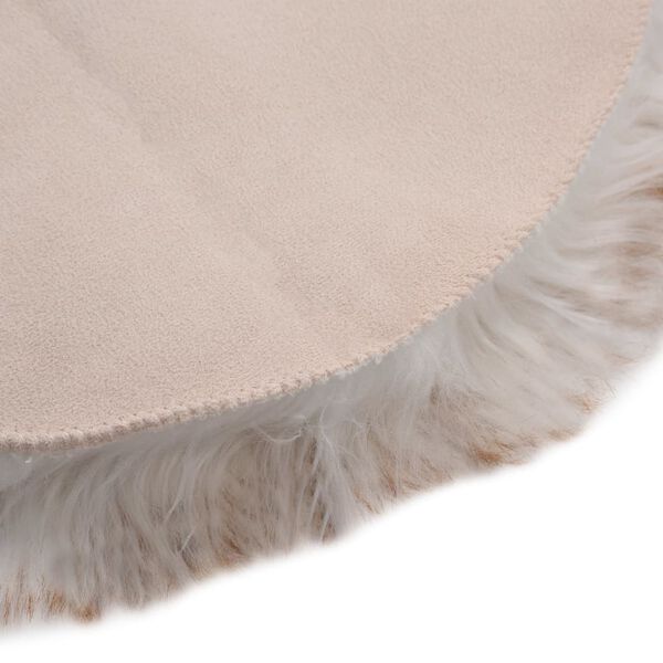 vidaXL Alfombra de piel de oveja sintética mezcla de marrón 60x90 cm