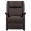 vidaXL Sillón de masaje de cuero auténtico marrón