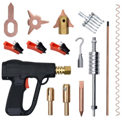 vidaXL Kit de soldador para reparar abolladuras 86 piezas