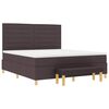 vidaXL Cama tipo Box Spring Marr&oacute;n Oscuro 180 x 200 cm tela