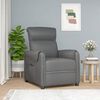 vidaXL Sill&oacute;n reclinable el&eacute;ctrico de cuero sint&eacute;tico gris