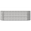 vidaXL Jardinera de acero galvanizado plateado 224x80x68 cm