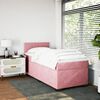 vidaXL Cama box spring con colch&oacute;n terciopelo rosa 80x200 cm