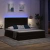 vidaXL Cama con almacenamiento y LED Negro 160 x 200 cm Terciopelo