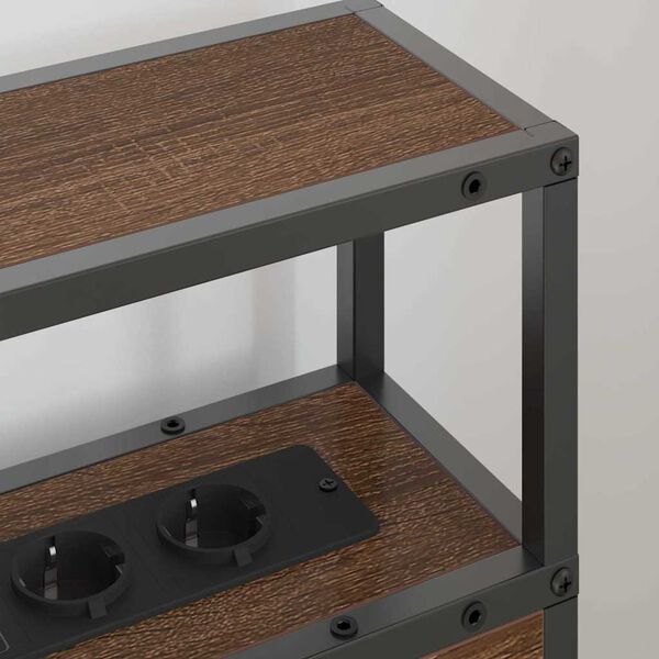 vidaXL Cabecera de almacenamiento con estante Marr&oacute;n roble 75 cm