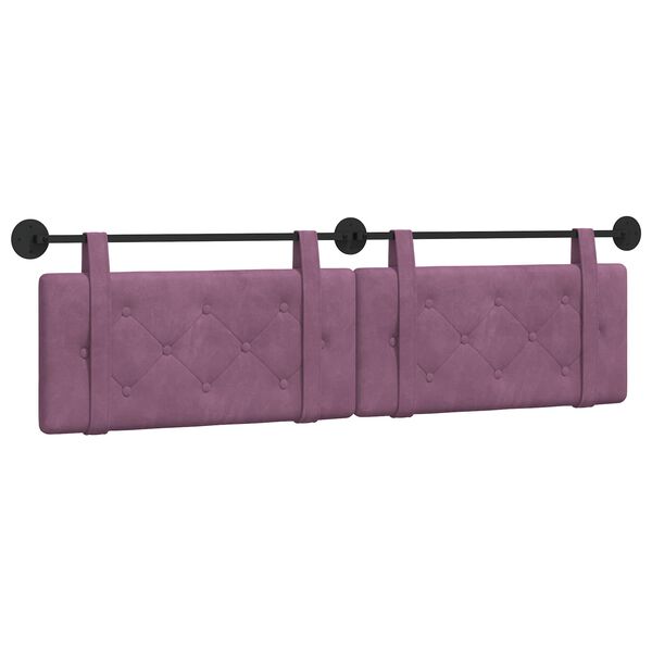 vidaXL Cabecera Colgante Morado 190 x 55 x 5 cm Terciopelo
