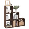 vidaXL Librer&iacute;a divisor 3 niveles madera marr&oacute;n roble 99x29x99 cm