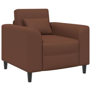 vidaXL Sill&oacute;n Marr&oacute;n Cuero sint&eacute;tico