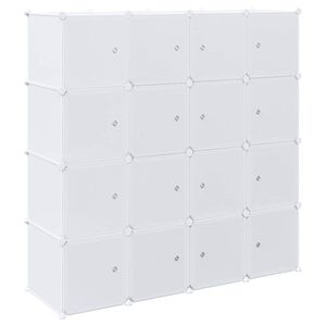 vidaXL Organizador de cubos almacenamiento 16 cubos varillas colgar PP