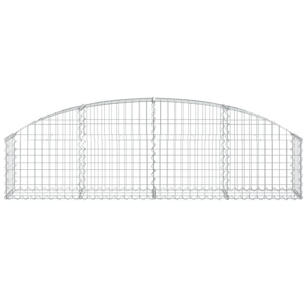 vidaXL Cesta de gaviones forma arco hierro galvanizado 200x30x40/60 cm