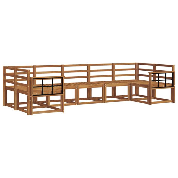 vidaXL Conjunto de sof&aacute;s de exterior 7 pcs Natural