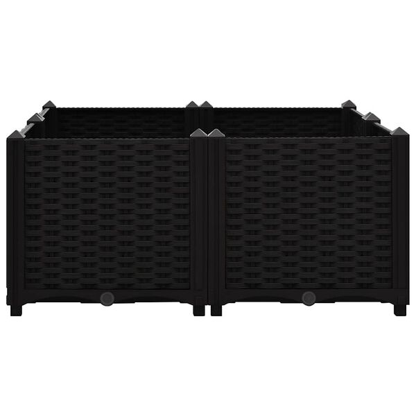 vidaXL Arriate 80x80x38 cm polipropileno