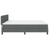 vidaXL Cama tipo Box Spring con colch&oacute;n Gris oscuro 200 x 200 cm tela