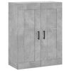vidaXL Aparador alto madera contrachapada gris hormig&oacute;n 69,5x34x180 cm
