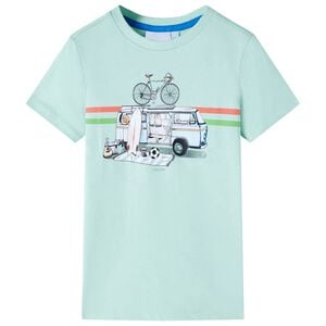 vidaXL Camiseta infantil verde menta claro 116