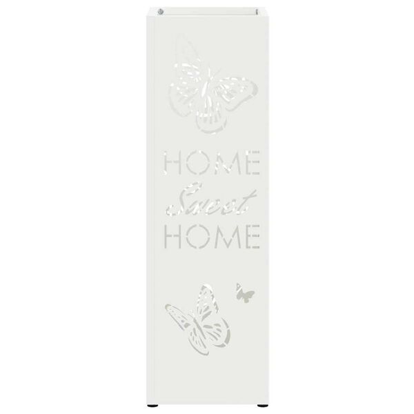 vidaXL Soporte para sombrilla Blanco 15.5 x 15.5 x 49 cm Metal