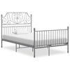 vidaXL Estructura de cama sin colch&oacute;n metal gris 120x200 cm