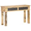 vidaXL Mesa consola con cajones madera maciza de mango 120x35x75 cm