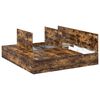 vidaXL Cama con almacenamiento con puerta Roble ahumado 200 x 200 cm