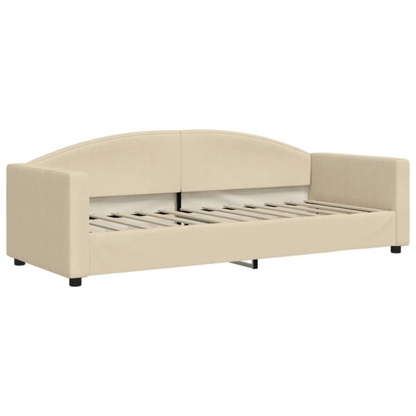 vidaXL Sof&aacute; cama sin colch&oacute;n tela crema 80x200 cm