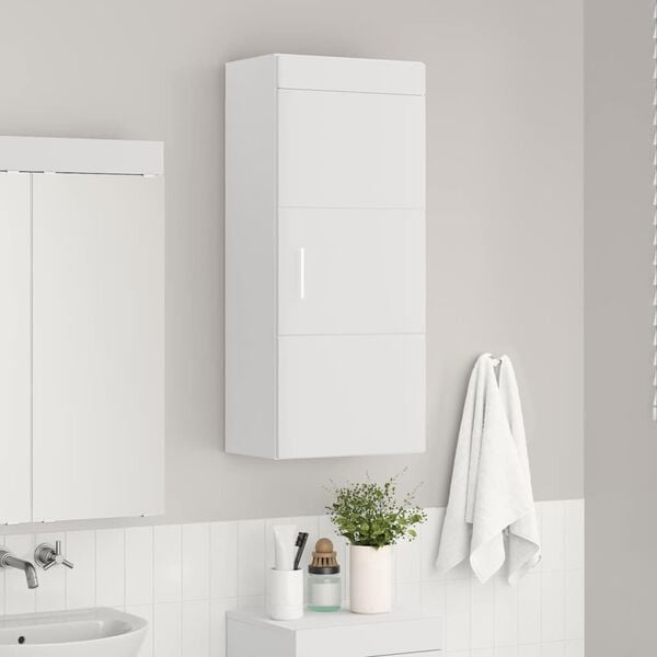 vidaXL Armario de pared para ba&ntilde;o con estante TULUM 37 x 24,5 x 86 cm