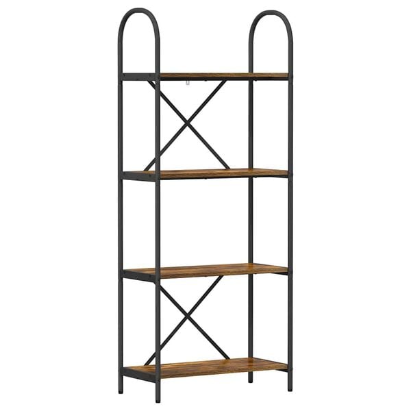 vidaXL Estante de libros Roble ahumado 60 x 30 x 146 cm