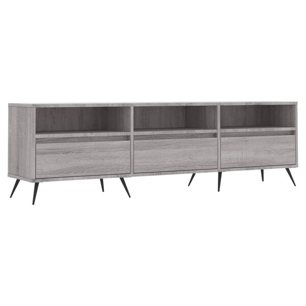 vidaXL Mueble para TV madera contrachapada gris Sonoma 150x30x44,5 cm