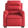 vidaXL Sill&oacute;n reclinable elevable cuero artificial rojo