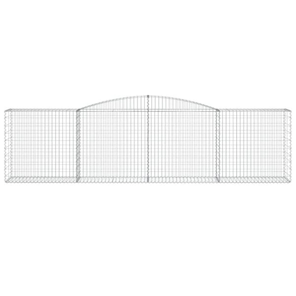 vidaXL Cestas de gaviones 6 uds forma de arco hierro 400x50x100/120 cm