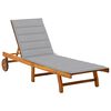 vidaXL Tumbona de jard&iacute;n con coj&iacute;n madera maciza de acacia