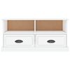 vidaXL Mueble de TV madera contrachapada blanco brillo 93x35,5x45 cm