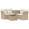 vidaXL Juego de Sof&aacute; 6 uds. Beige y blanco crema