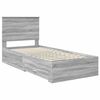 vidaXL Estructura de cama Gris Sonoma 90 x 200 cm Madera de ingenier&iacute;a