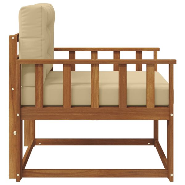 vidaXL Sof&aacute; intermedio de exterior Madera de Acacia S&oacute;lida Natural