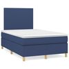 vidaXL Cama box spring con colch&oacute;n tela azul 120x190 cm