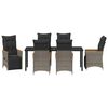 vidaXL Conjunto de Comedor de Jard&iacute;n 7 pcs Gris rat&aacute;n sint&eacute;tico