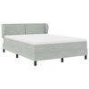 vidaXL Cama tipo Box Spring Gris claro 140 x 190 cm Terciopelo