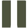 vidaXL Soporte de plantas 2 pcs Verde oliva 24 x 24 x 75 cm Acero