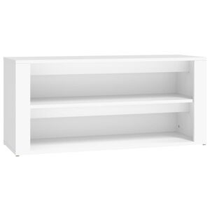 vidaXL Zapatero de madera contrachapada blanco 100x35x45 cm