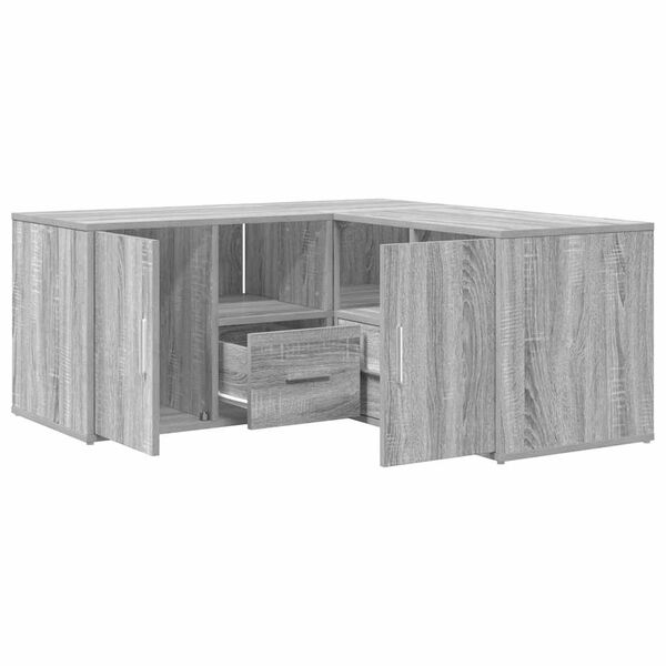vidaXL Mueble de esquina madera ingenier&iacute;a gris Sonoma 160x40x45 cm